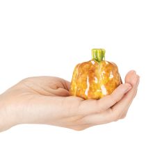 Artikel Deko-Kürbis aus Keramik 6cm 2-teilig in Orange und Grün