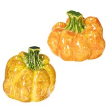Artikel Kürbis Figuren aus Keramik 10 cm 2er-Set für herbstliche Dekoration