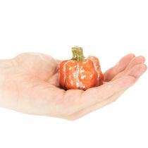 Artikel Kleine Keramik-Kürbisse 3er-Set, 5 cm, Orange, für Herbstdekoration