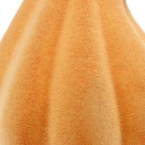 Artikel Deko Kürbis aus Kunststoff Orange Samt-Optik 18cm
