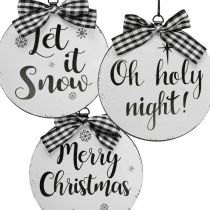 Artikel Dekohänger Weihnachten Christbaumkugel Metall Vintage Ø15cm 3 St