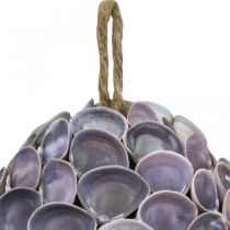 Artikel Muschel Kugel Maritime Deko mit Muscheln Dekokugel Violett Ø12cm