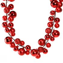 Artikel Kugelgirlande Rot 160cm Weihnachtsdeko Baumgirlande