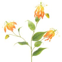 Artikel Künstliche Gloriosa-Blumen Orange mit Langen Stielen 80 cm 3 Stück