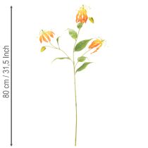 Artikel Künstliche Gloriosa-Blumen Orange mit Langen Stielen 80 cm 3 Stück