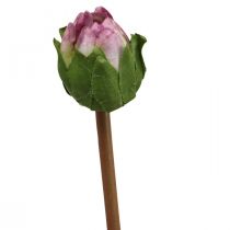 Artikel Kunstblume Dahlie mit Knospe Lila Weiss H57cm