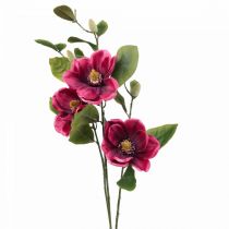 Kunstblume Magnolienzweig, Magnolie künstlich Pink 65cm 3St
