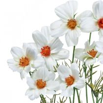 Artikel Kunstblumen Cosmea Weiss aus Seidenstoff H51cm 3er-Set für Dekoration