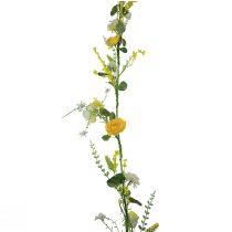 Kunstblumen Dekohänger Frühling Sommer Gelb Weiß 150cm