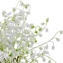 Kunstblumen, künstliche Maiglöckchen Deko Weiß 38cm 5St