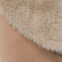 Artikel Kunstfell Tischläufer rund Beige Ø38cm aus Polyester für Wohnraumdekoration