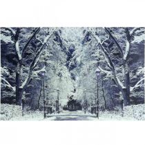 Artikel LED Bild Winterlandschaft Park mit Laternen LED Wandbild 58x38cm