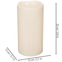 Artikel LED Kerze gross 25 cm Kunststoff Warmweiss mit Timer Aussenbereich