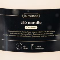 Artikel LED Kerze gross 25 cm Kunststoff Warmweiss mit Timer Aussenbereich