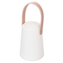Artikel Tragbare LED-Lampe mit Henkel aus Kunststoff, 22 cm hoch, warmweisses Licht, Batteriebetrieb, 3er-Set