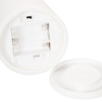 Artikel Tragbare LED-Lampe mit Henkel aus Kunststoff, 22 cm hoch, warmweisses Licht, Batteriebetrieb, 3er-Set