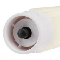 Artikel LED Stabkerzen mit Timer aus Echtwachs, Rillendesign, Creme 24,5 cm, Set 4 Stück