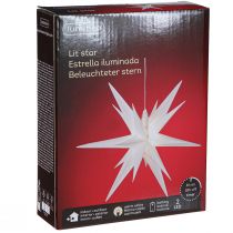 Artikel LED Stern 3D Weiß Timer Batterie Außen Ø30cm H74cm