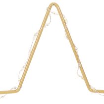 Artikel Stern aus Metall mit 50 LEDs in Gold, 33 cm, batteriebetrieben, für Innenbereich