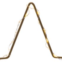 Artikel Stern aus Metall mit 50 LEDs in Gold, 33 cm, batteriebetrieben, für Innenbereich