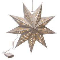 Artikel Weihnachtsstern LED aus Papier 38 cm Warmweiss für Innen