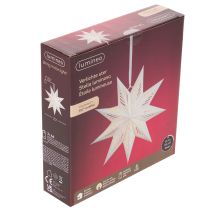 Artikel Weihnachtsstern LED aus Papier 38 cm Warmweiss für Innen