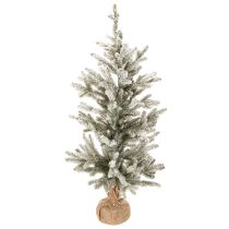 Artikel Künstlicher Tannenbaum 85 cm beschneit mit Jutesack und LED für Innen