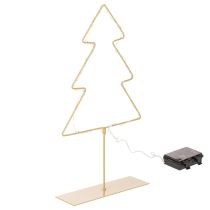 Artikel Weihnachtsbaum-Silhouette aus Metall 60 LED warmweiss 37 cm für innen