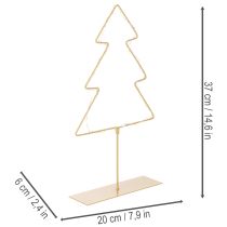 Artikel Weihnachtsbaum-Silhouette aus Metall 60 LED warmweiss 37 cm für innen
