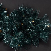 Artikel Lametta-Weihnachtsgirlande 3m mit 60 LED und Timer smaragdgrün