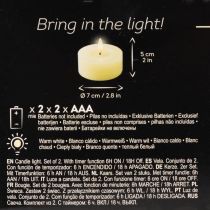 Artikel LED-Teelichter aus Echtwachs mit Flackereffekt und Timer, warmweiss, 7 cm, 2er-Set