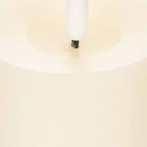 Artikel LED-Stumpenkerze aus Echtwachs, 15 cm, Weiss, warmweisses Licht mit Timer