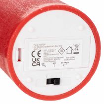 Artikel Rote LED-Stumpenkerze aus Echtwachs mit Timer, 15 cm
