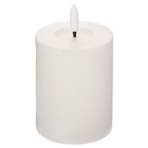 Artikel LED Stumpenkerze flackernd weiss Ø7 cm Höhe 12 cm mit Timer für Innenbereich
