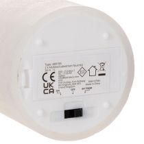 Artikel LED Stumpenkerze flackernd weiss Ø7 cm Höhe 12 cm mit Timer für Innenbereich