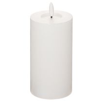 Artikel LED-Stumpenkerze flackernd Timer Ø7cm Höhe 16cm Echtwachs Weiss