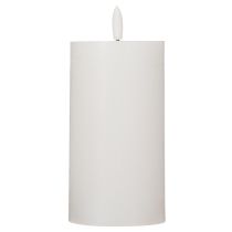 Artikel LED-Stumpenkerze flackernd Timer Ø7cm Höhe 16cm Echtwachs Weiss