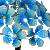 LED-Chrysantheme, Leuchtdeko für den Garten, Metalldeko Blau L55cm Ø15cm