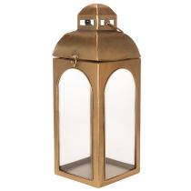 Artikel Laterne Metall mit Glas in Messing-Optik H50cm 2er-Set