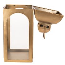 Artikel Laterne Metall mit Glas in Messing-Optik H50cm 2er-Set