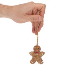 Artikel Deko Anhänger Lebkuchenfiguren aus Polyresin 7 cm 3er Set Braun Rot Weiss