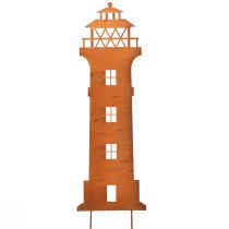 Produktbild von Rostfigur Gartenstecker Leuchtturm 110 Cm - Maritime Gartendeko, Terr