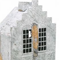 Artikel Lichthaus Teelichthalter Metall 25,5 cm Grau-Weiss-Rost