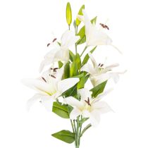 Artikel Lilienzweig aus Kunststoff mit 6 weissen Blüten, 66 cm