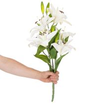 Artikel Lilienzweig aus Kunststoff mit 6 weissen Blüten, 66 cm