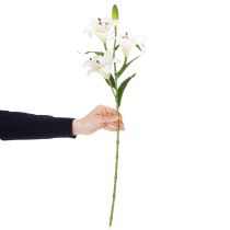 Artikel Künstliche Lilien aus Polyester Weiss 66 cm 2 Stück für Wohnraumdekoration