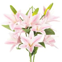 Artikel Künstliche Lilienblume 68 cm Rosa-Grün 3er-Set für Dekoration