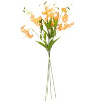 Artikel Künstliche Lilien aus Polyester 77 cm Orange 4er-Set