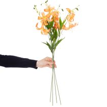Artikel Künstliche Lilien aus Polyester 77 cm Orange 4er-Set