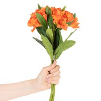 Artikel Kunstblume Alstroemeria Orange künstlicher Strauß 75 cm 3 Stiele